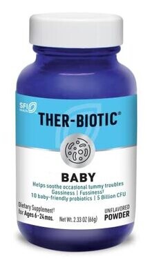 Ther-Biotic Baby - Infant Probiotic Powder - Bifidobacterium Infantis & More - Gut & Immune Support Baby Probiotics - Hypoallergenic - Mix with Breast Milk or Food (120 Servings)