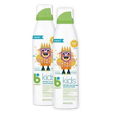 SPF 50 Kids Sunscreen Spray | UVA UVB Protection | Octinoxate & Oxybenzone Free | Water Resistant 6 Ounce (Pack of 2)