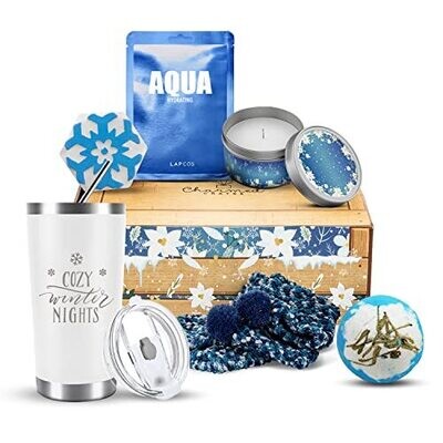 Gift Crates for Women: She'll Adore This As A Winter Gift Basket Baskets Birthday Care Packages for Women Female Care Package Thank You Gift Box Or Winter Care Package