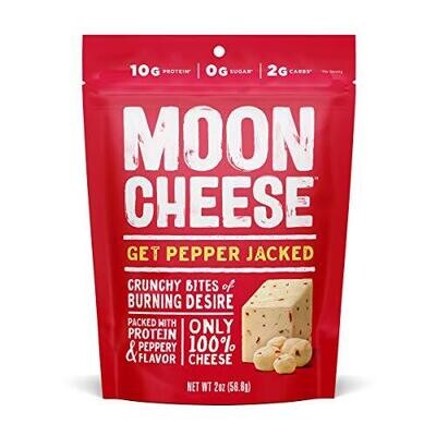 Moon Cheese Pepper Jack 2 OZ 100% Cheese and Gluten Free 2 Ounce (Pack of 1)