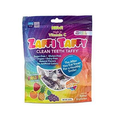Candy Clean Teeth Keto Sugar Free Taffy Assorted Flavors 3 Oz Pack of 1