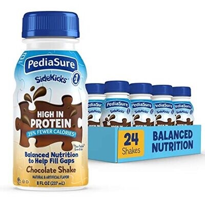 PediaSure Sidekicks Nutrition Drink Chocolate 8 fl oz 24 Count. (Packaging May Vary)