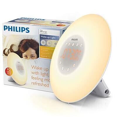 Philips Wake-up Light Sunrise Simulation 2 Natural Sounds FM Radio & Bedside Lamp HF3505/60