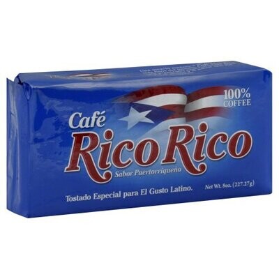 Cafe Rico Rico 100% pure Ground Coffee Sabor Puertorriqueno 8.8 oz