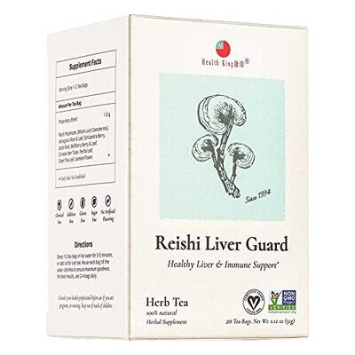 Reishi Liver Guard Herb Tea Teabags 20 Count Box