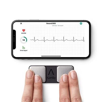 Kardiamobile 1-Lead Personal EKG Monitor – Record Ekgs at Home – Detects Afib and Irregular Arrhythmias – Instant Results in 30 Seconds – Simple and Easy to Use – Works with Most Smartphones