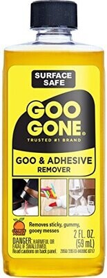 Original - 2 Ounce - Surface Safe Adhesive Remover Safely Removes Stickers Labels Decals Residue Tape Chewing Gum Grease Tar