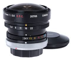 Canon fish-eye 7.5mm f5.6