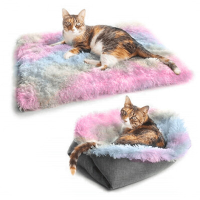 Transformable Teddy Blanket Cat Bed