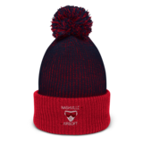 NA Beanie with Pom Pom, Colour: Red/Black