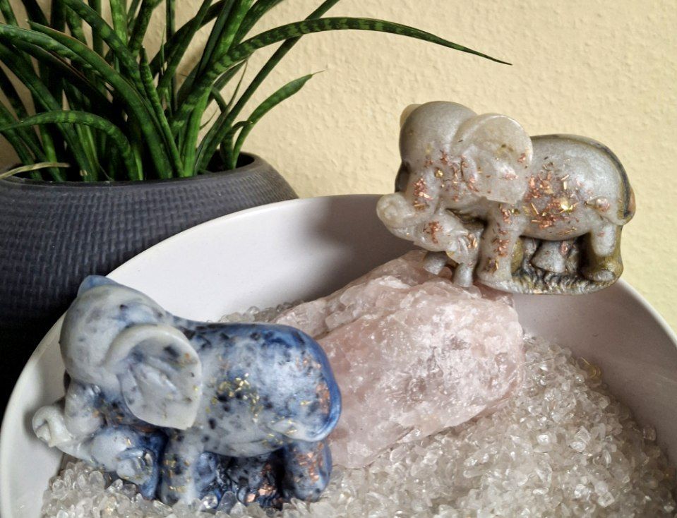 ☀️Orgonit  Elefant mit Baby☀️