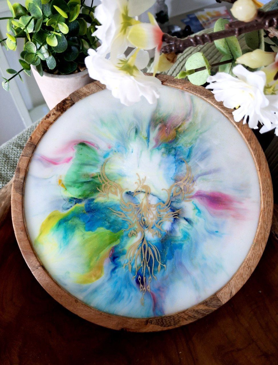 ?Orgonit Mangoholz-Schale Raumharmonisierer der kosmischen Farben? Adler ?Orgonit Mangoholz-Schale Raumharmonisierer der kosmischen Farben? Adler