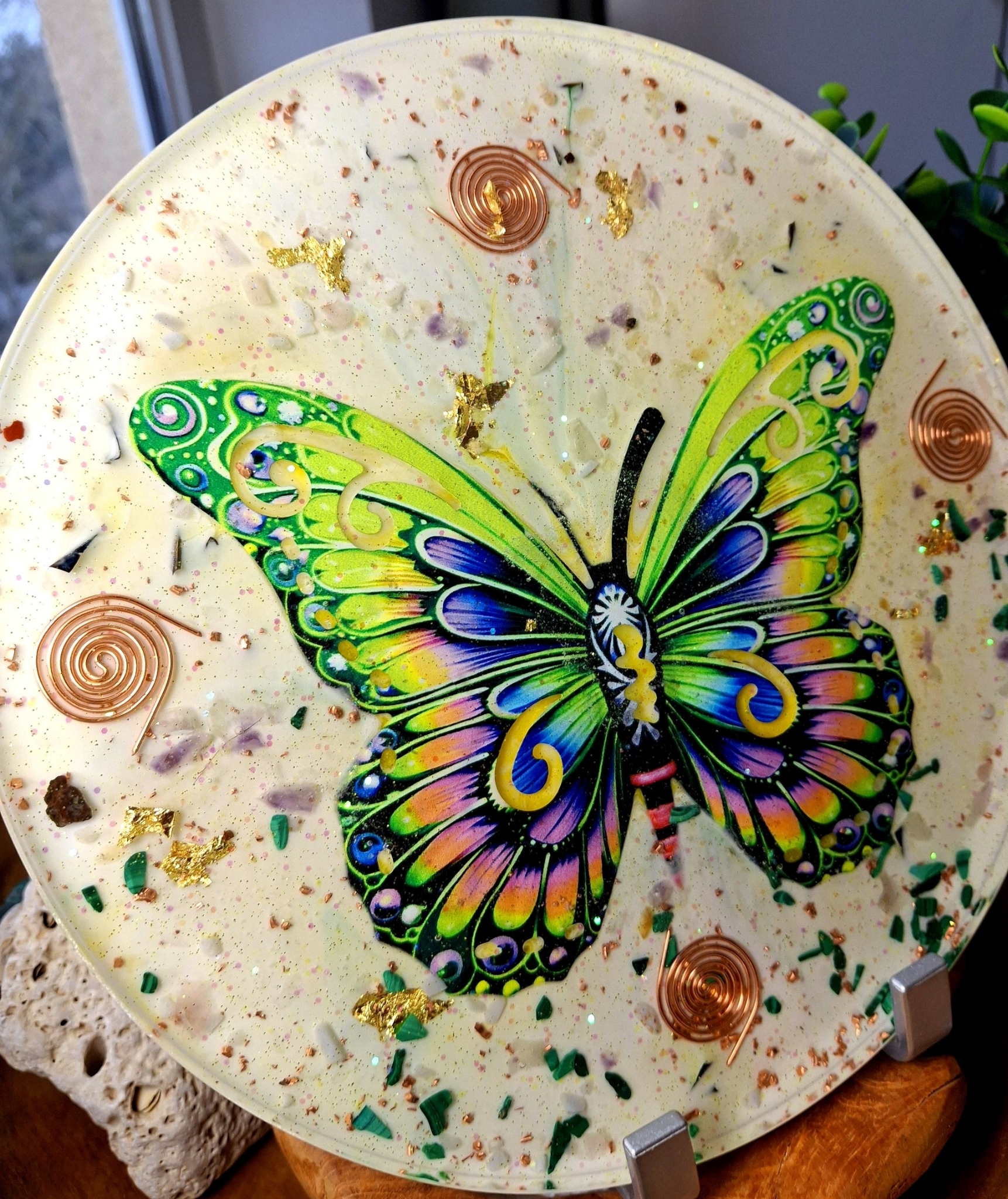 ? ? Orgonit-Energieplatte „Schmetterling des Frühlings“ ??