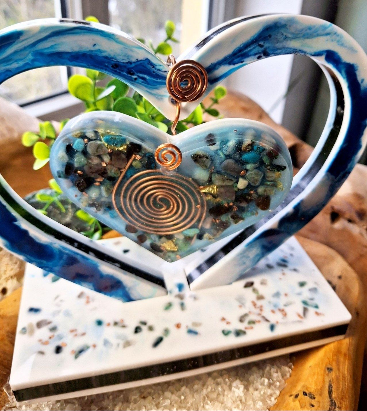 ?? Orgonit Herz in Herz ??    lichtvolle Schutzenergie