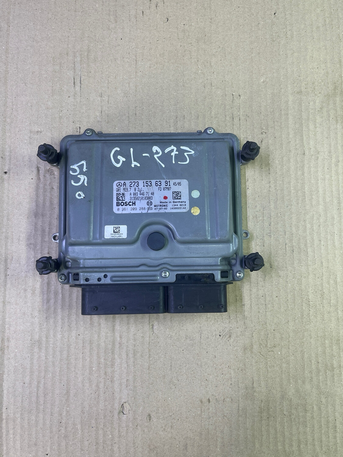 07-08 MERCEDES BENZ W164 GL450 V8 ENGINE CONTROL MODULE UNIT ECU 
