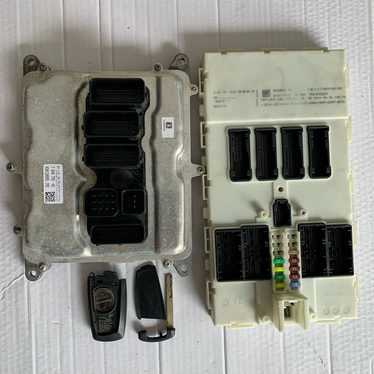 BMW-7640755 F20 ,N13 2014 -Engine Control Module-ECU set Genuine Brand used item