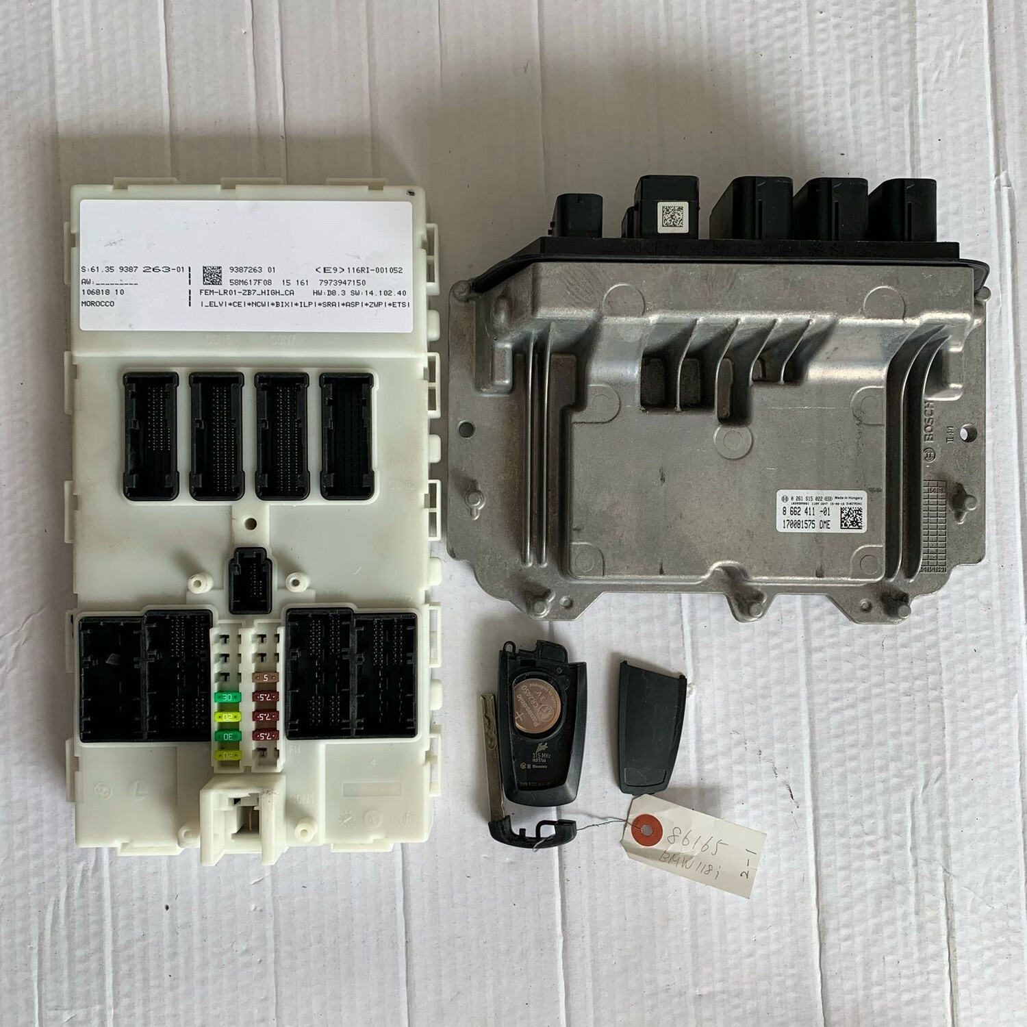 8662411 F20 118i B38B bmw ECU set 