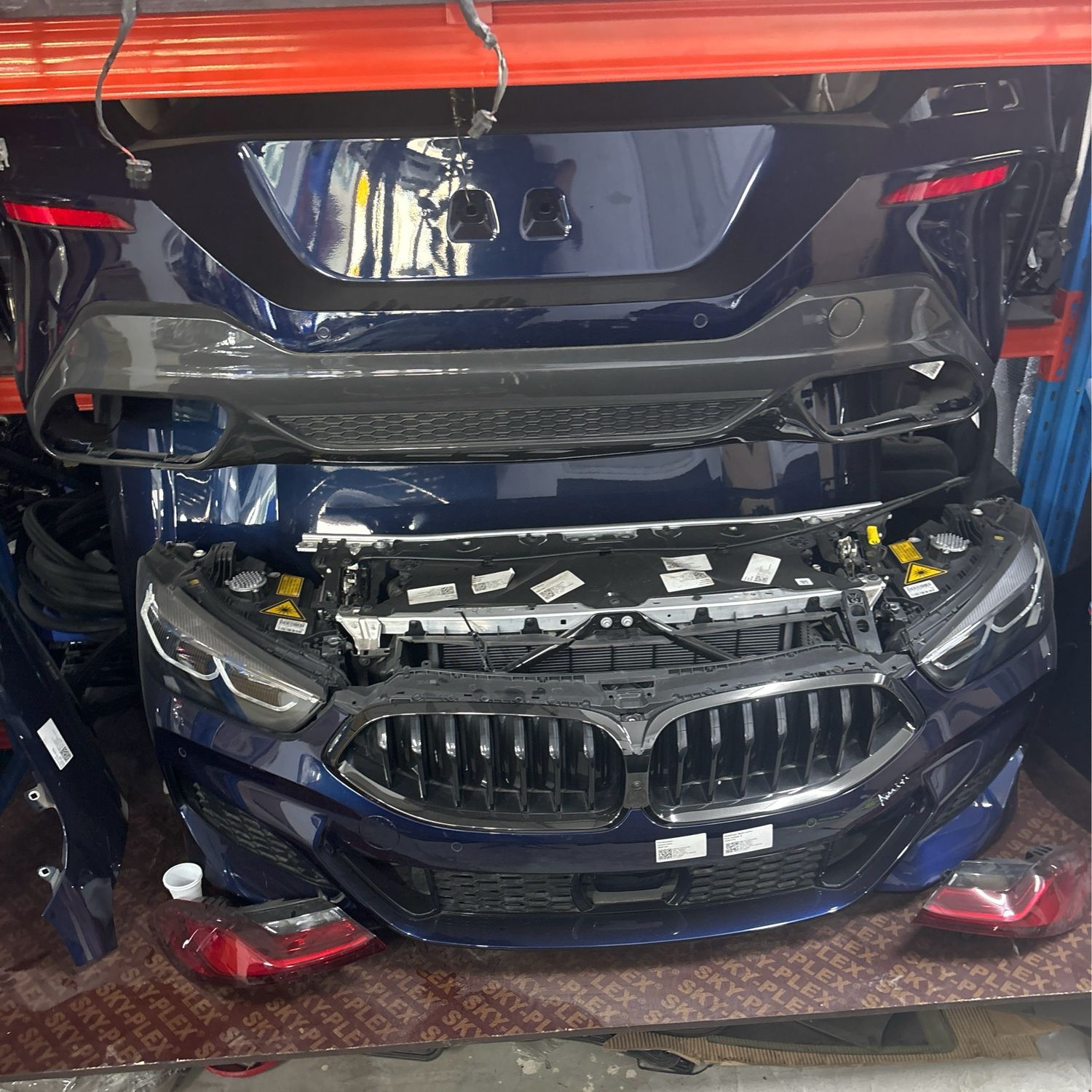 Bmw front end g15 laser lights m paket dark blue colour