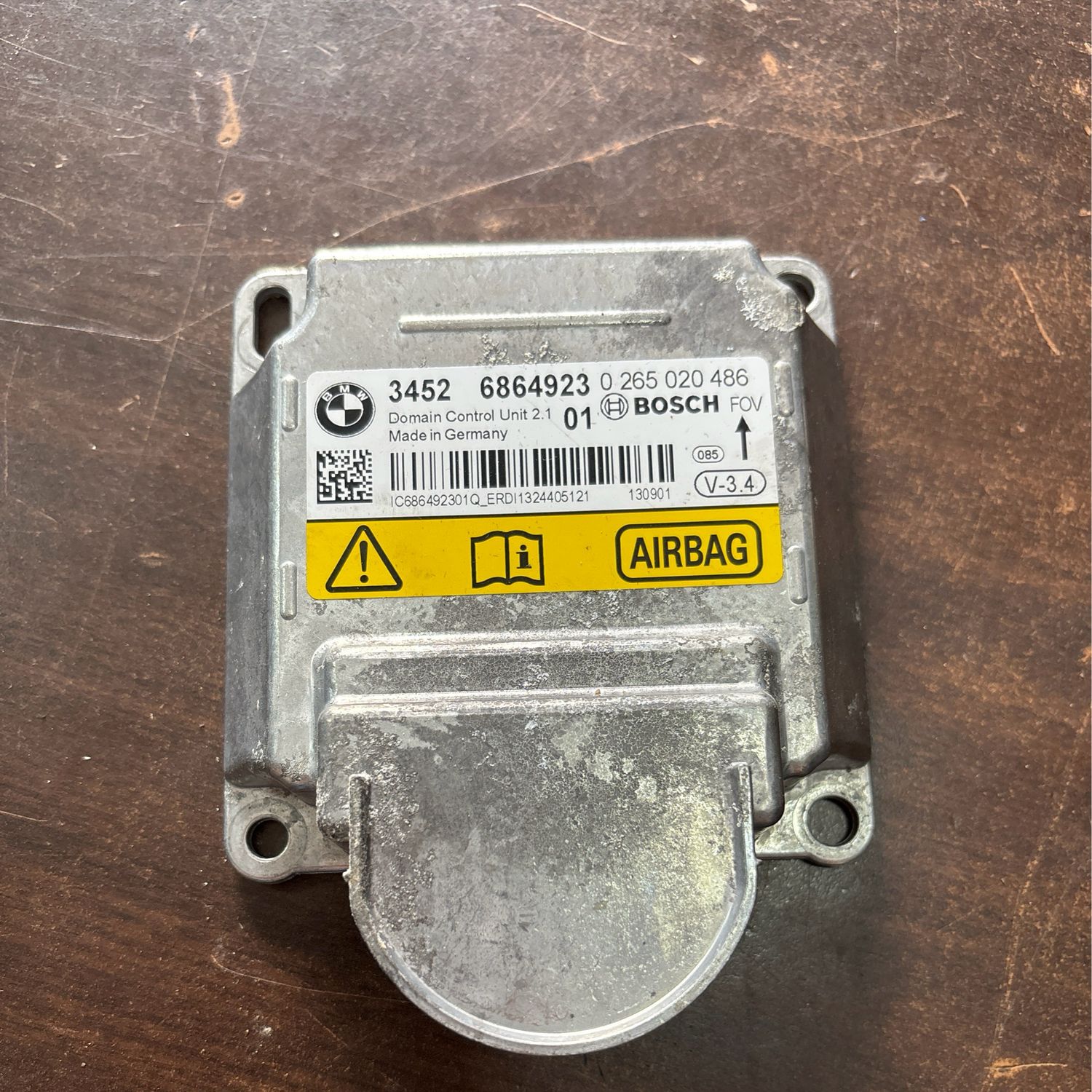 BMW F10,F11 6864923 Airbag Module v3.4-Genuine Brand used product