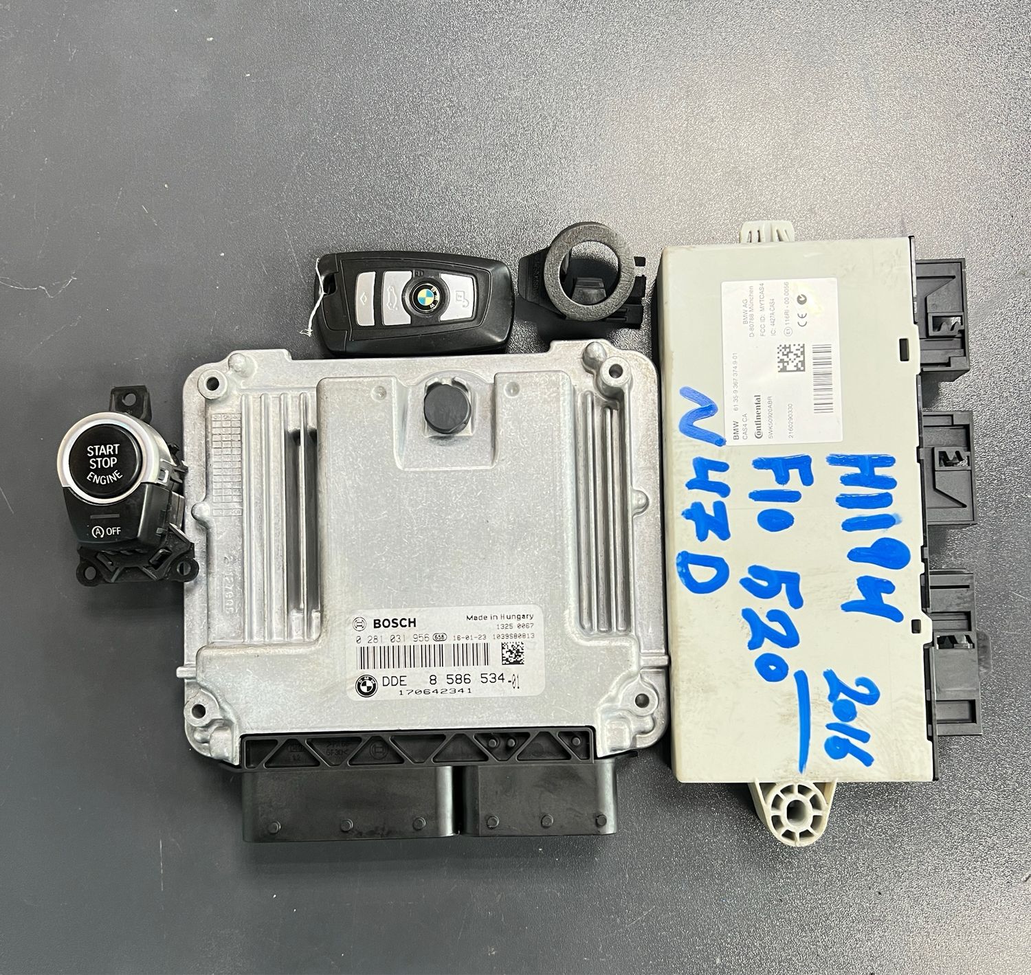 BMW 520d N47N F11 LCI 2016 ENGINE CONTROL ECU SET 8586534 Genuine Product used