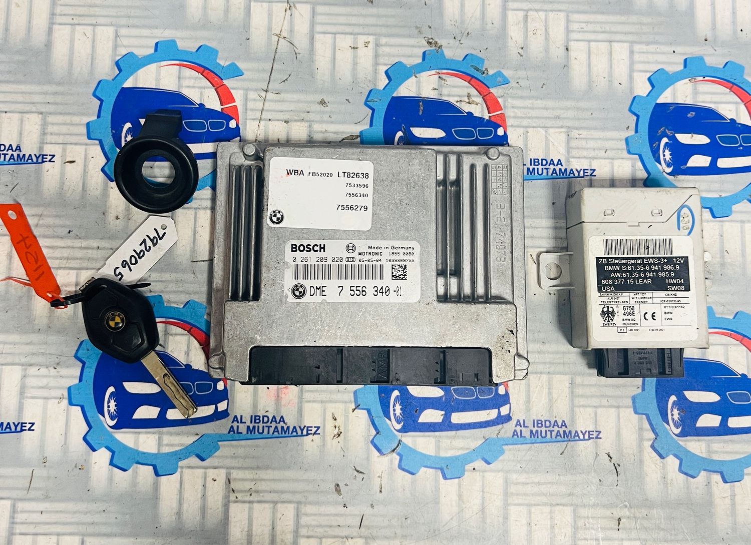 BMW X5 E53 N62B44 ENGINE CONTROL ECU UNIT SET 7556340