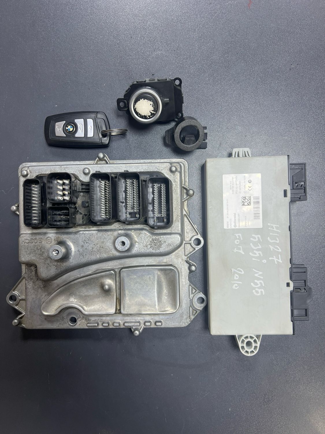 BMW 535i N55 F07 2010 ENGINE CONTROL UNIT ECU SET 7614649 Genuine Product used