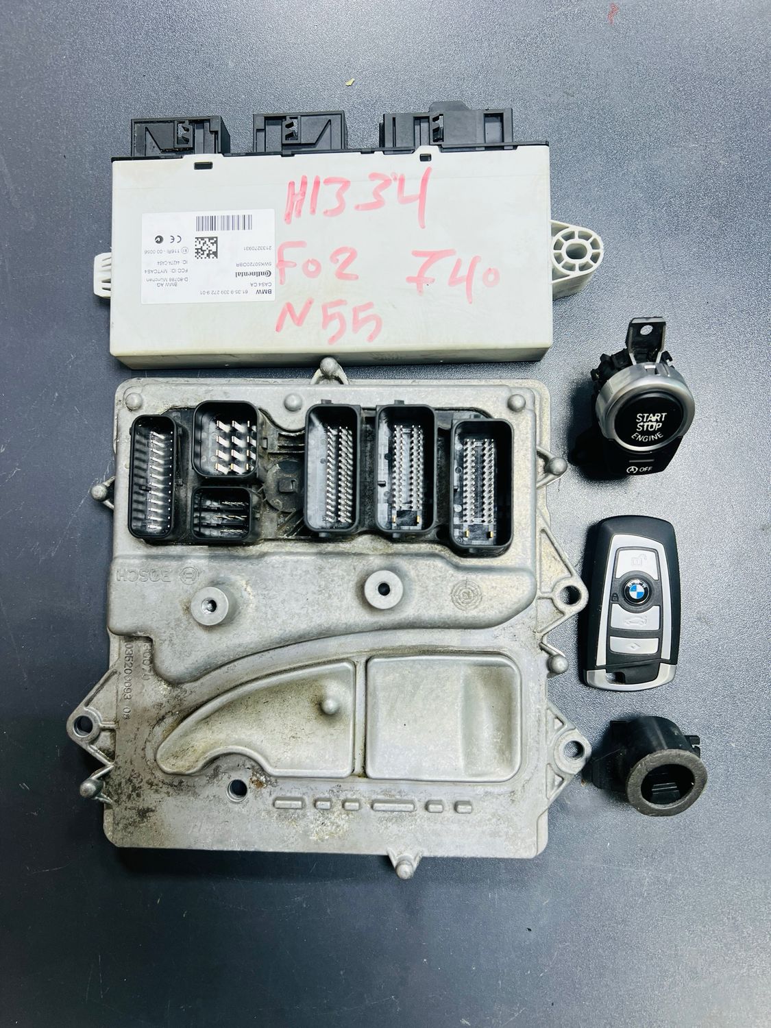 BMW 740Li N55 F02 2013 ENGINE CONTROL ECU UNIT SET 8626659 Genuine Product used