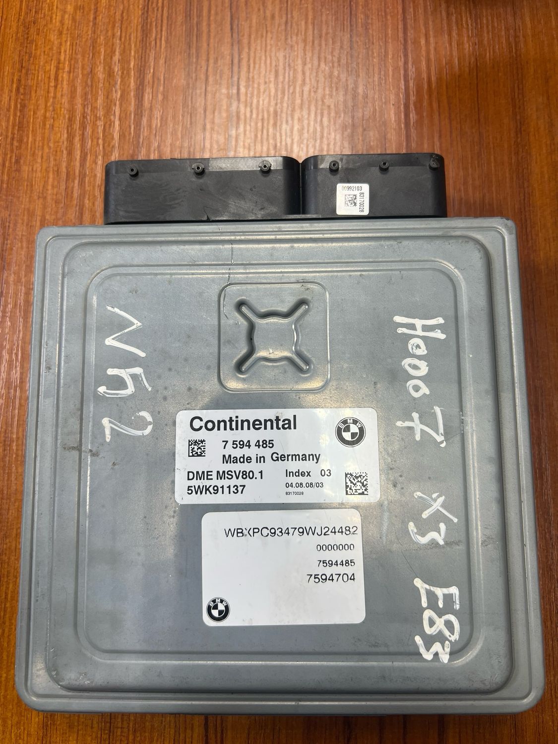 BMW X3 3.0si N52N engine control ecu module MSV80.1 7594485