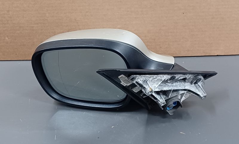 BMW F25 Side Mirror Left Side Ivory Colour Foldable Type With Camera Genuine Product used