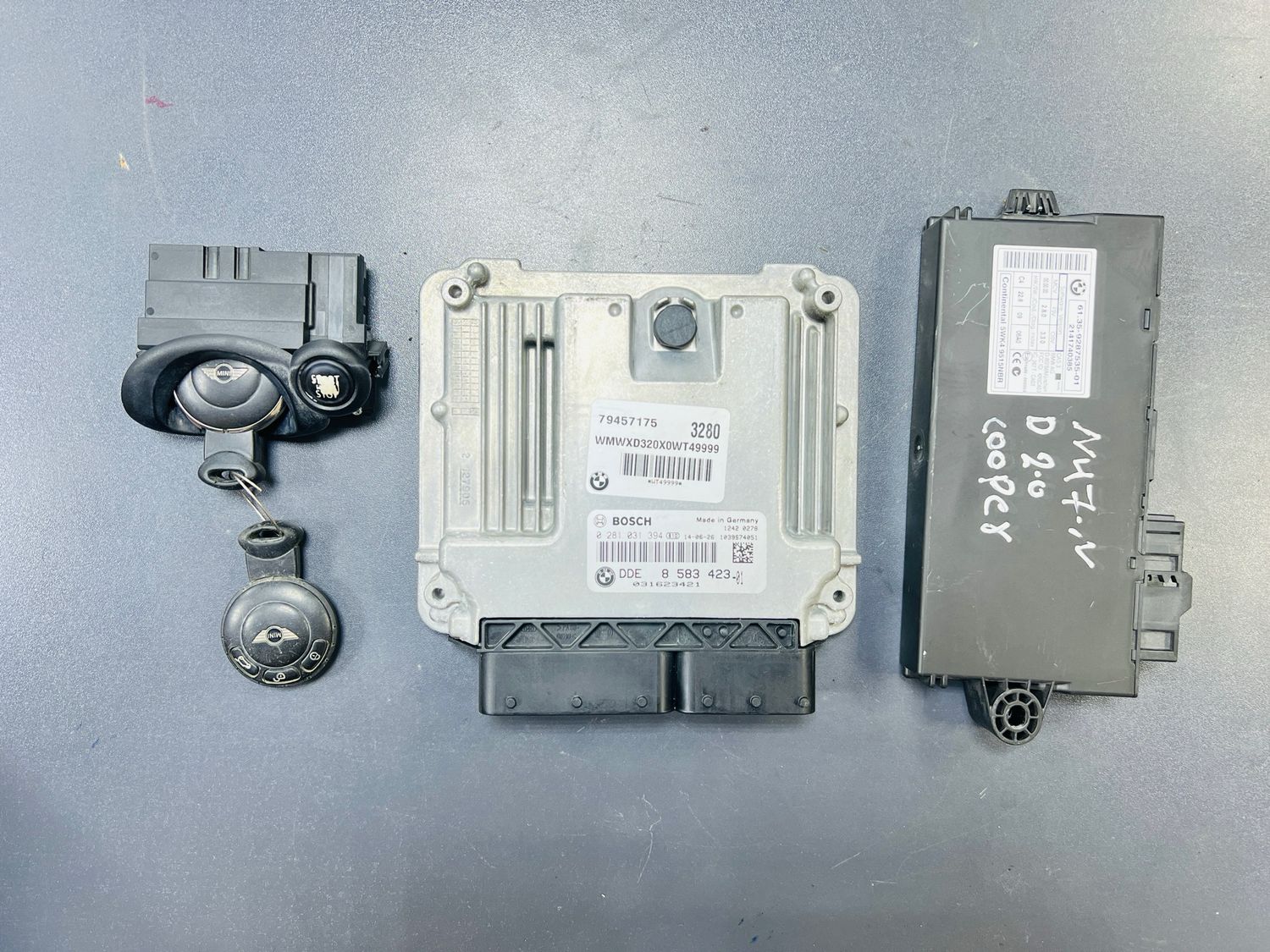 MINI COOPER D 2.0 N47N COUNTRYMAN R60 2014 ENGINE CONTROL UNIT ECU SET DDE 8583423