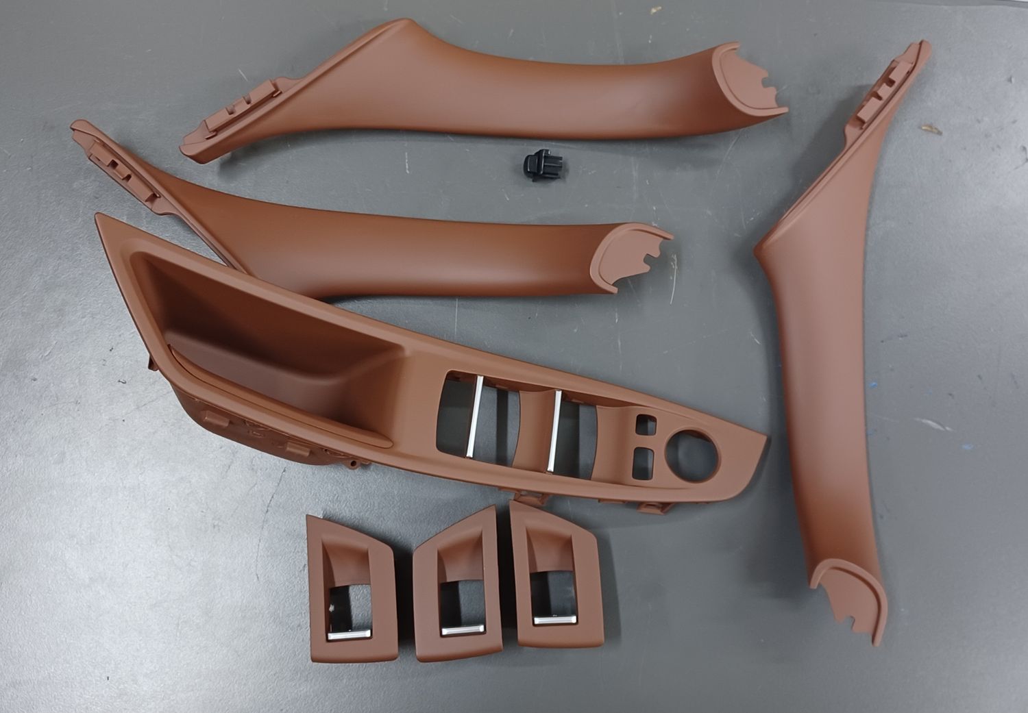 BMW F10 Seven Piece Inner Handle Set Red Brown Color Aftermarket New Product