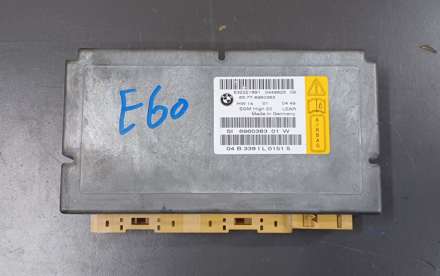 BMW E60 Air Bag With Gateway Module 6960383 Genuine Product Used