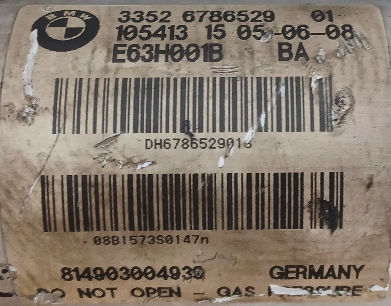 BMW E63 ,E63LCi Rear Spring Strut 6786529 Genuine Product used