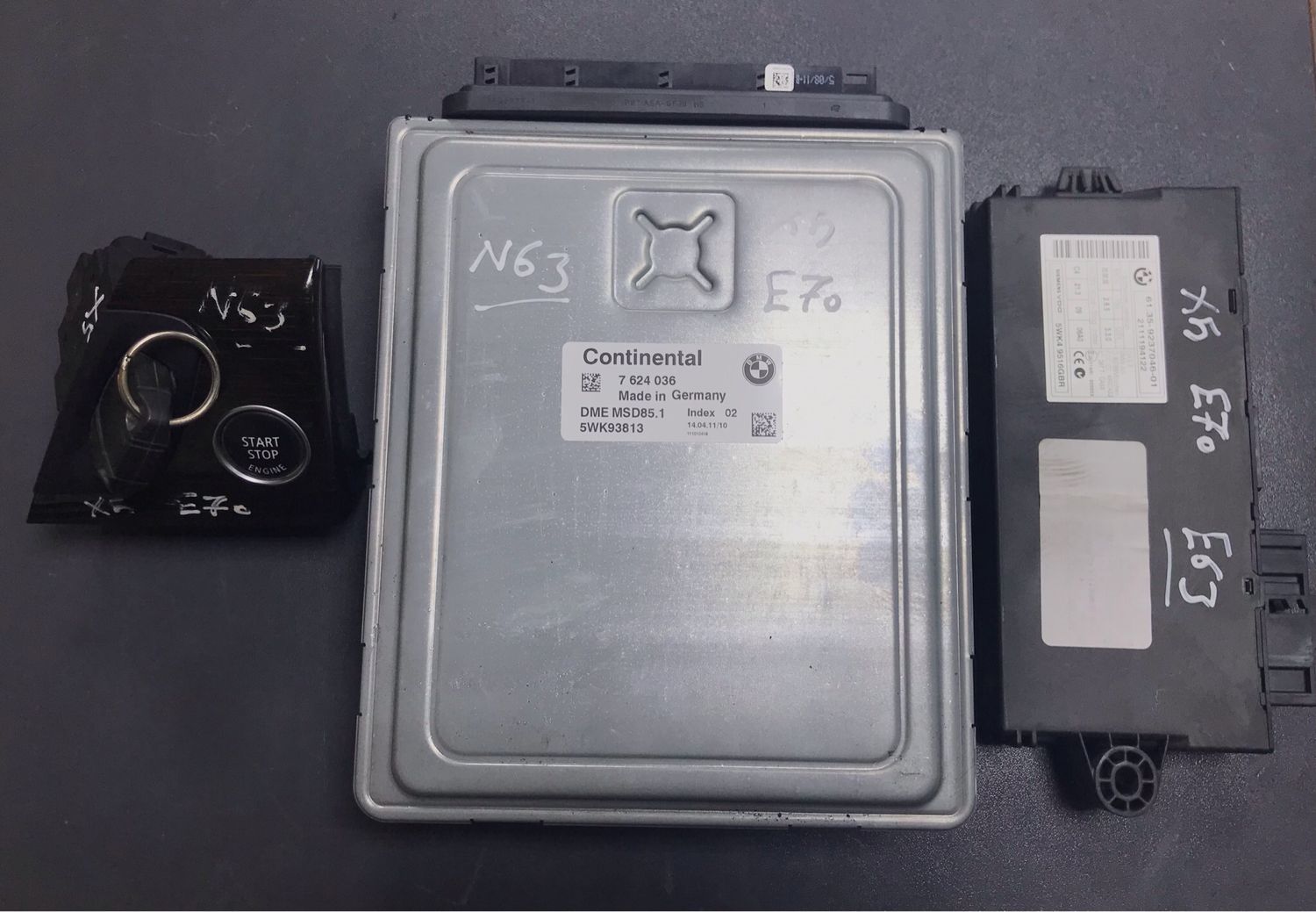 BMW X5 50iX E70 E71 2011 N63 ENGINE CONTROL UNIT ECU KIT DME MSD85.1 7624036
