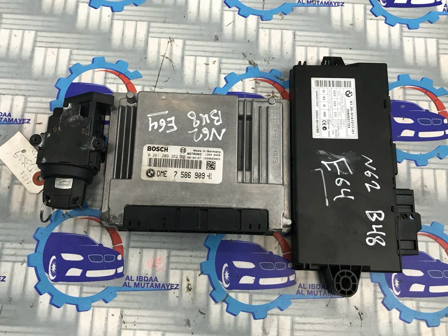 BMW E64 N62 B48 ENGINE CONTROL ECU SET 7586909