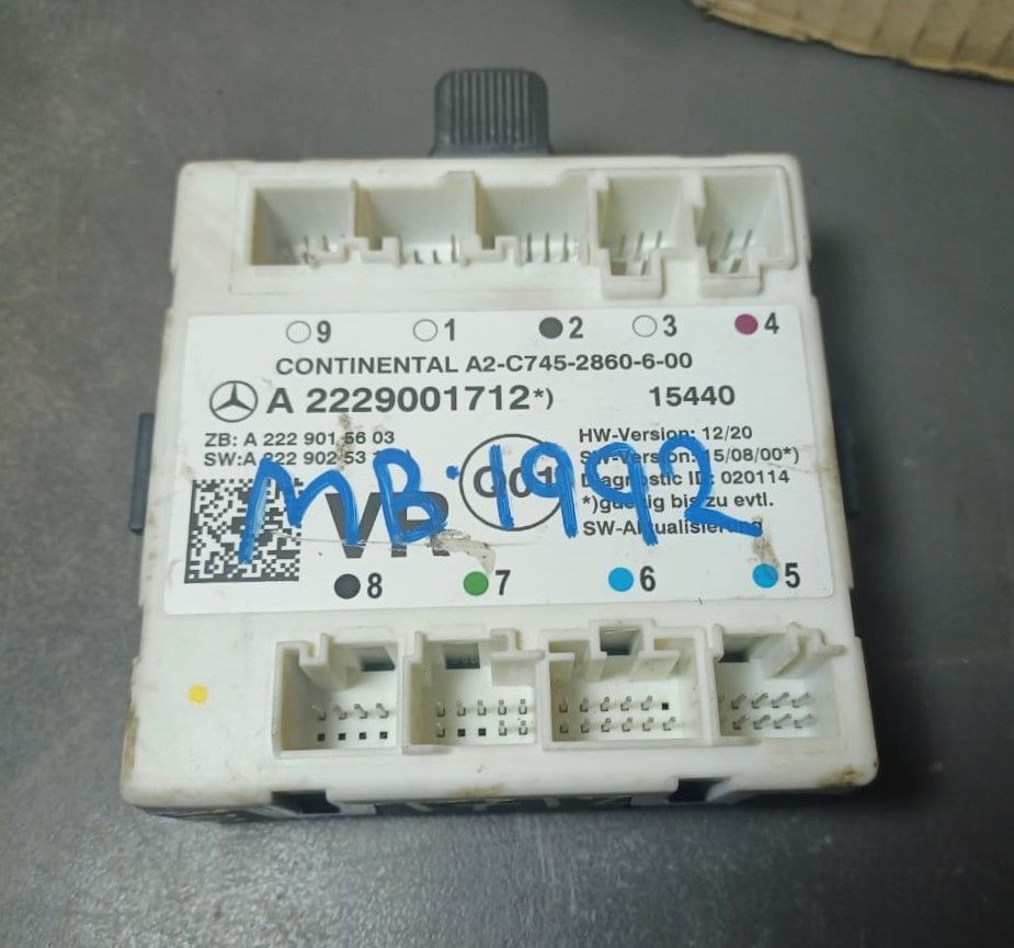 2014-2018 Mercedes-Benz W222 S-Class Front Right Side Door Control Module A222 900 17 12 OEM