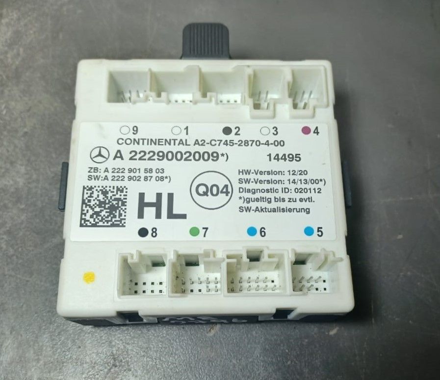 2014-2018 Mercedes-Benz W222 S-Class Rear Left Side Door Control Module A222 900 20 09 OEM