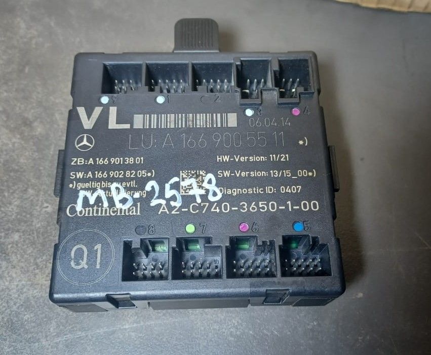 2013_2016 Mercedes-Benz W166 GL450 ML350 GLE Front Left Side Door Control Module A166 900 55 11 OEM