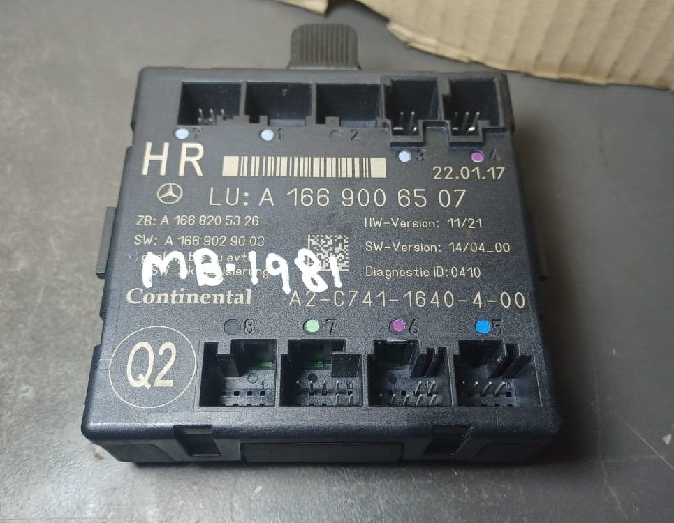 2013_2016 Mercedes-Benz W166 GL450 ML350 GLE Rear Right Side Door Control Module A166 900 65 07 OEM
