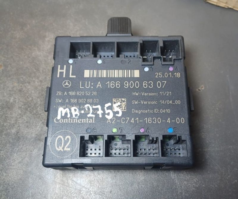 2013_2016 Mercedes-Benz W166 GL450 ML350 GLE Rear Left Side Door Control Module A166 900 63 07 OEM