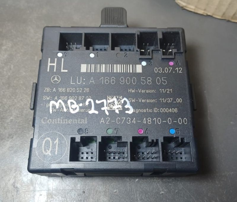 2013_2016 Mercedes-Benz W166 GL450 ML350 GLE Rear Left Side Door Control Module A166 900 58 08 OEM