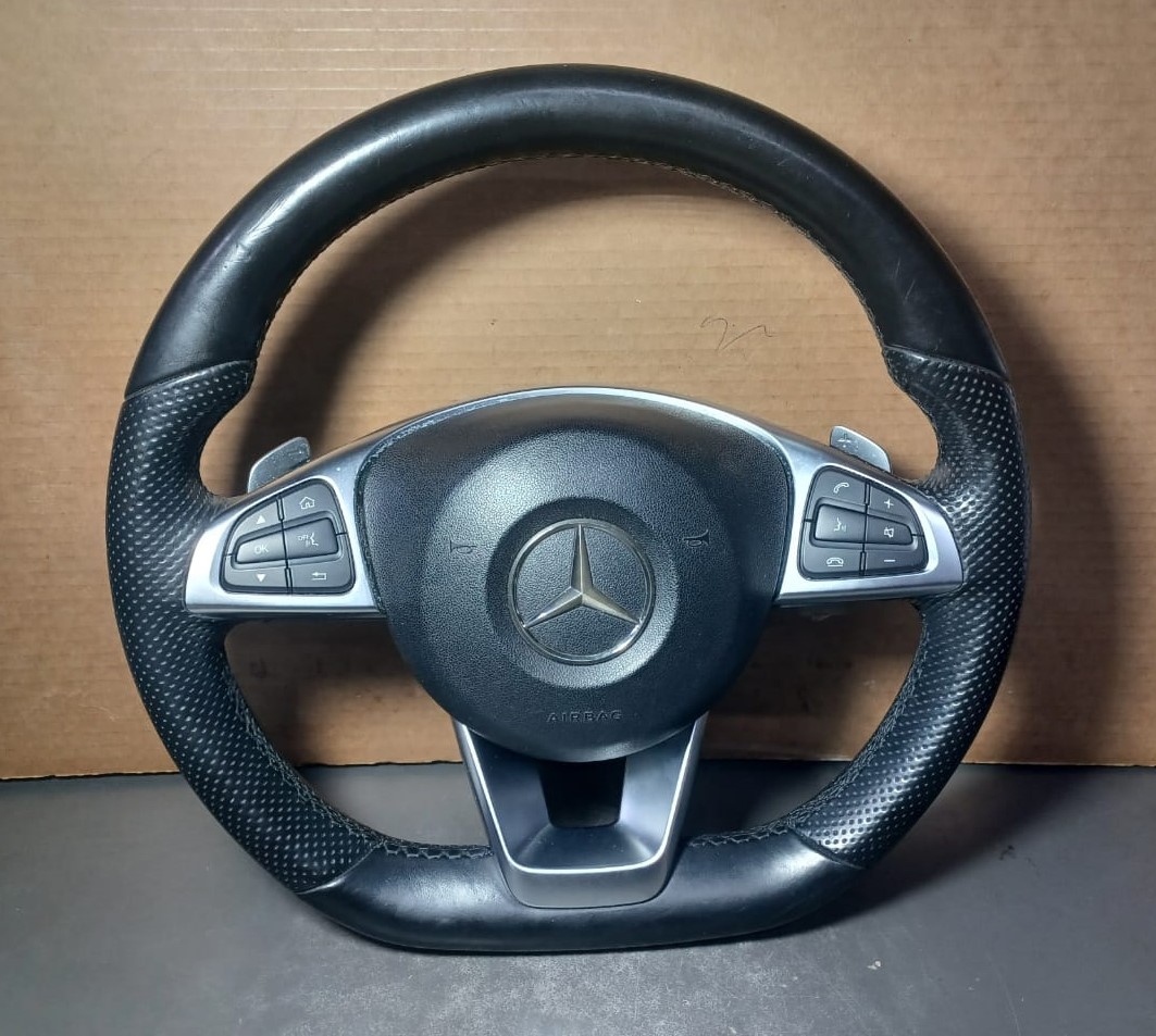 2014-2018 Mercedes-Benz W205 C-Class Steering Wheel Leather With Switches With Out Air Bag