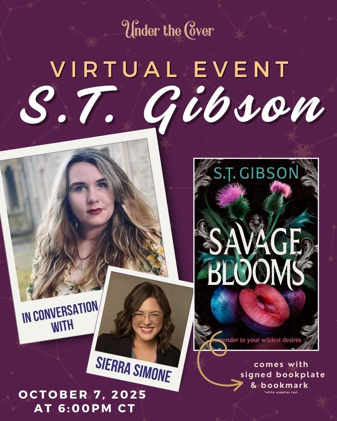 ST Gibson Virtual Savage Blooms Release Party Oct. 7