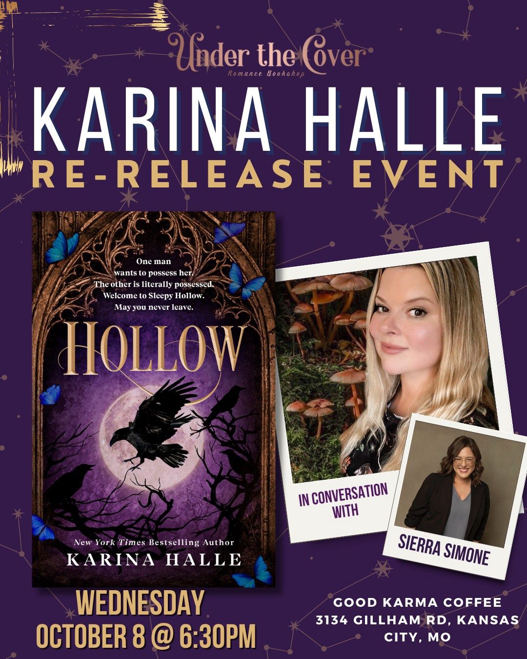 Karina Halle Hollow Release Event October 8th