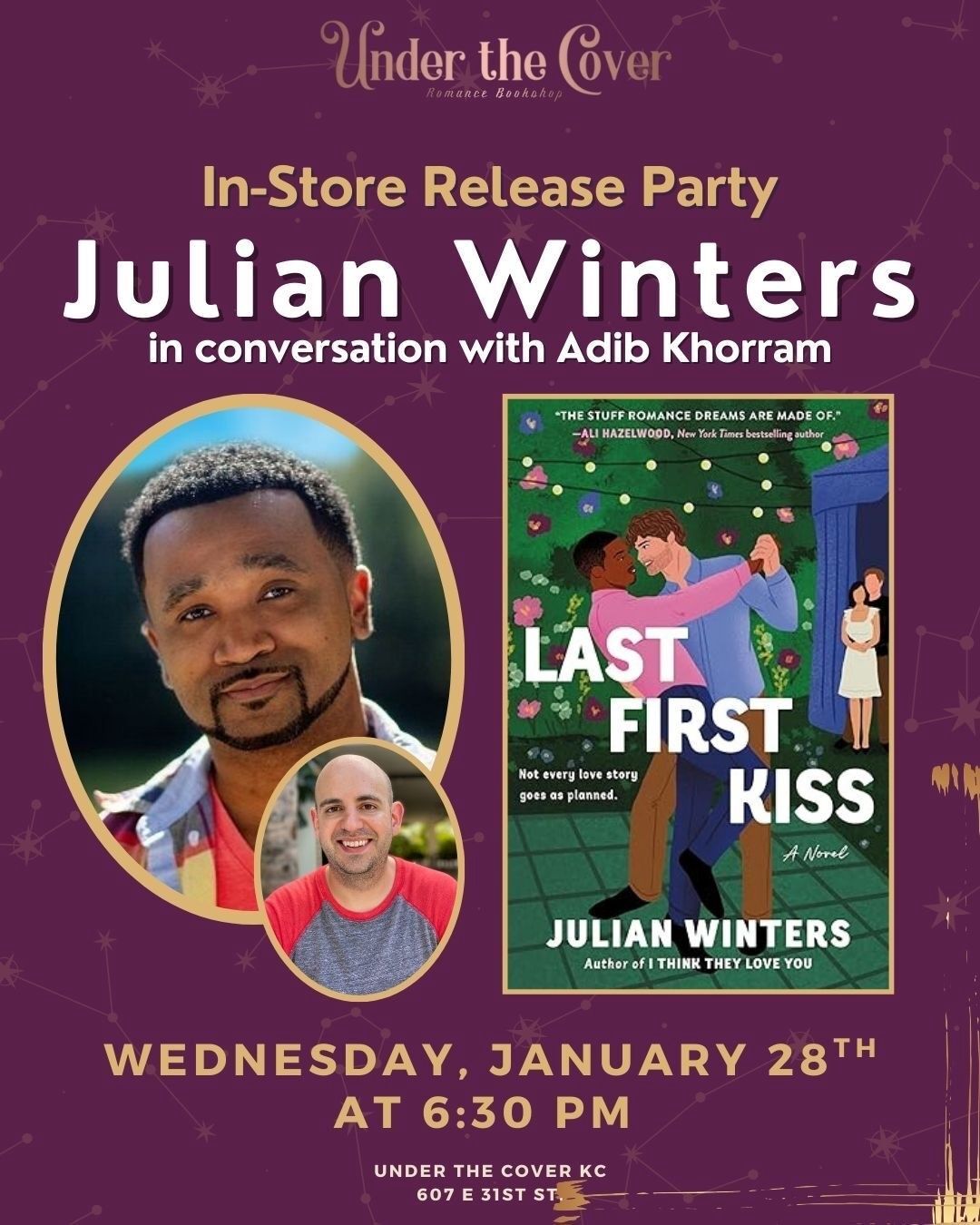 Julian Winters Release Event - Last First Kiss January 28, 2026