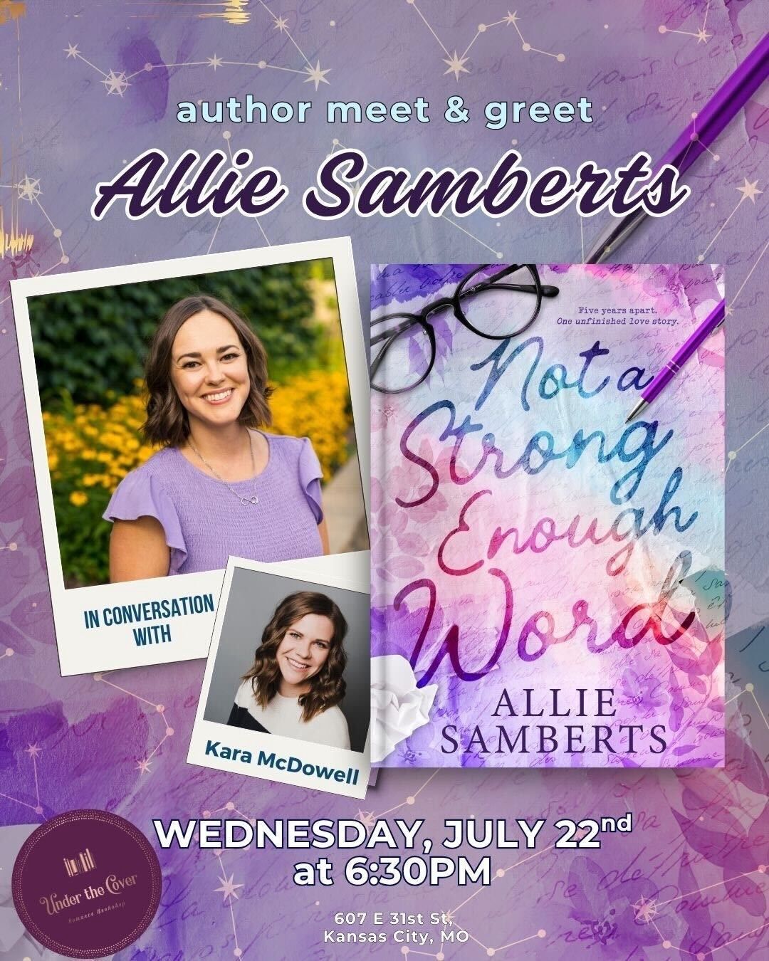 Not a Strong Enough Word release event with Allie Samberts July 22