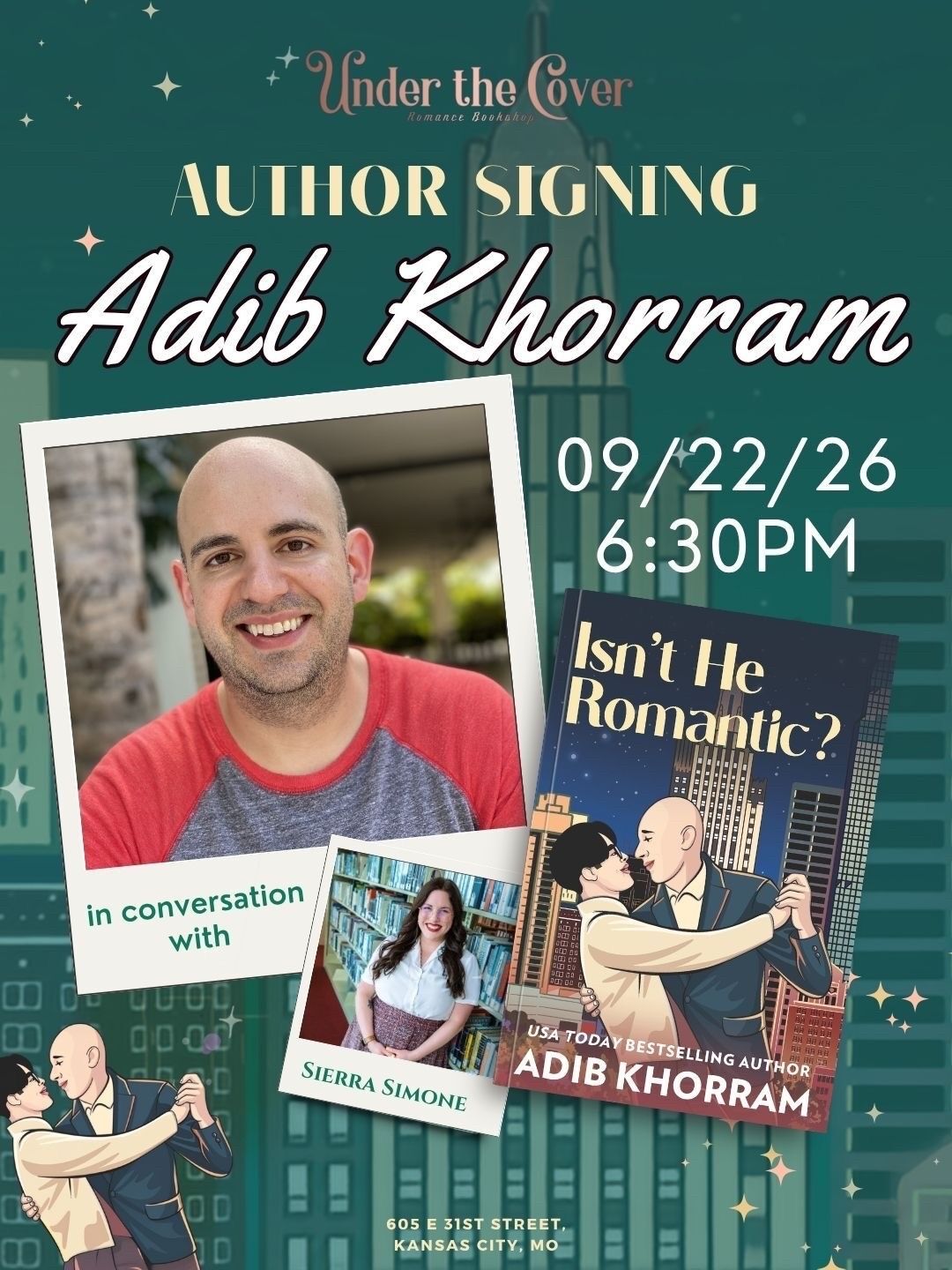 Isn't He Romantic Release Party w/Adib Khorram 9/22/26