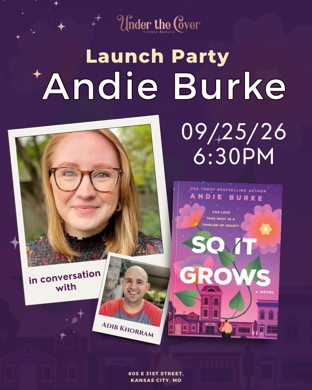 So It Grows Release Event with Andie Burke September 25