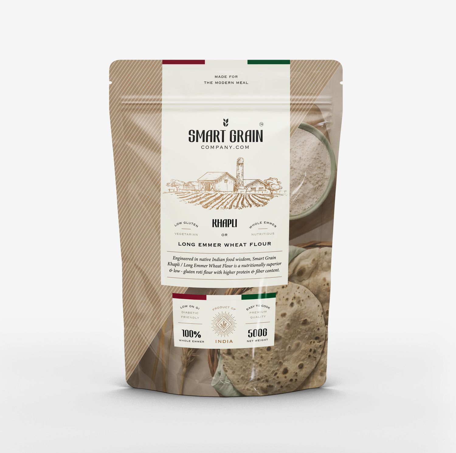 Khapli / Long Emmer Low- Gluten Wheat Flour