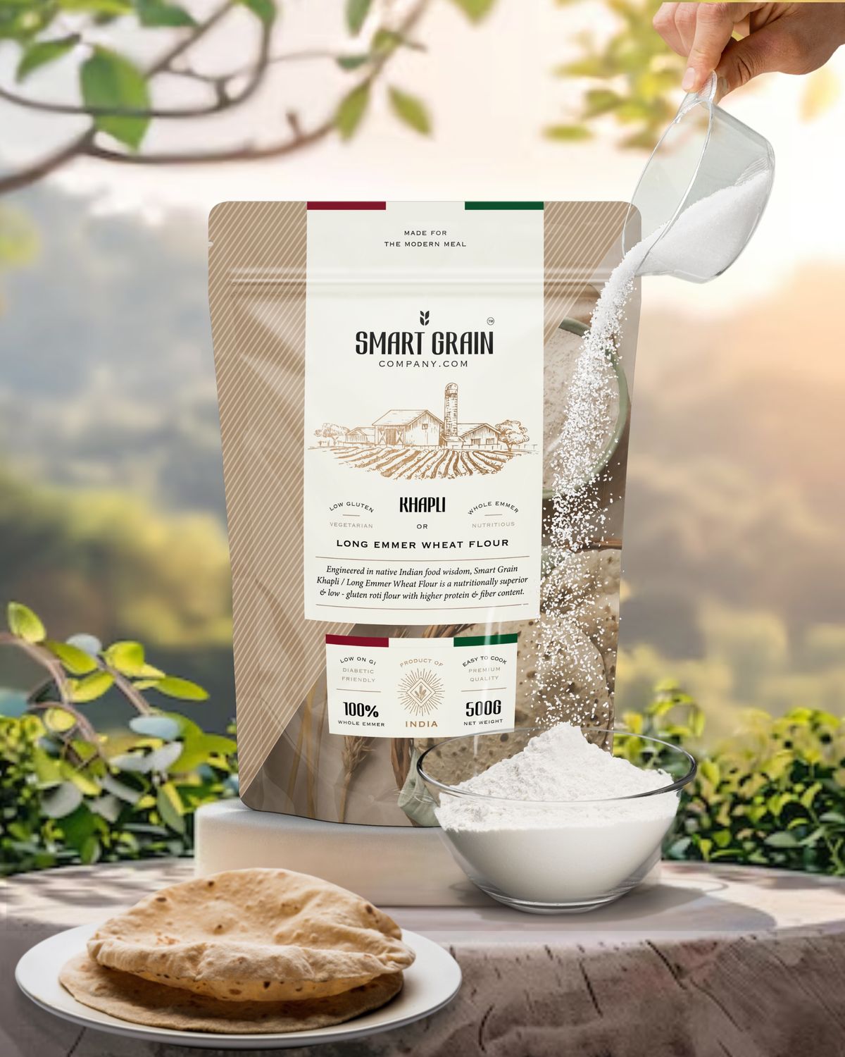 Khapli / Long Emmer Low- Gluten Wheat Flour